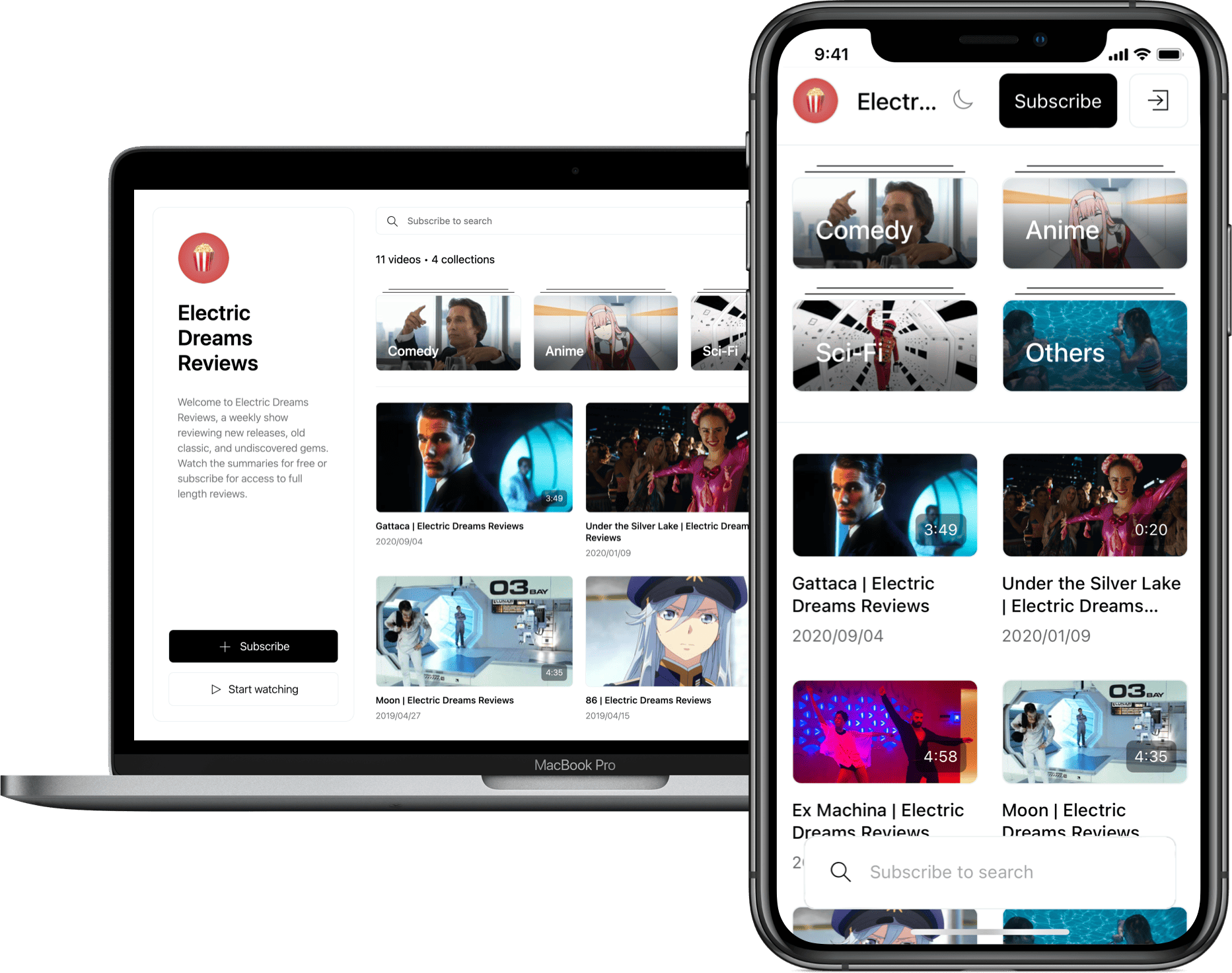 Skiv next-gen video hosting on several devices
