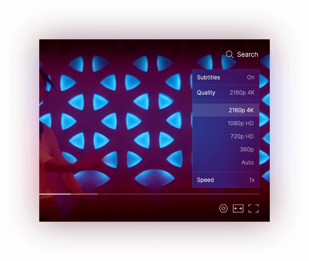 Skiv 4k adaptive player controls
